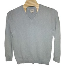 L.L. Bean Grey Men's V- Neck Sweater Pullover XLT