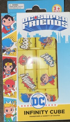 DC  SUPER FRIENDS   Infinity Cube Fidget Toy Anxiety Stress WB Durable 