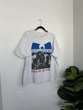 WU-TANG shirt Wu CREAM Original vintage Rap Tee 90s hip hop T-shirt XL