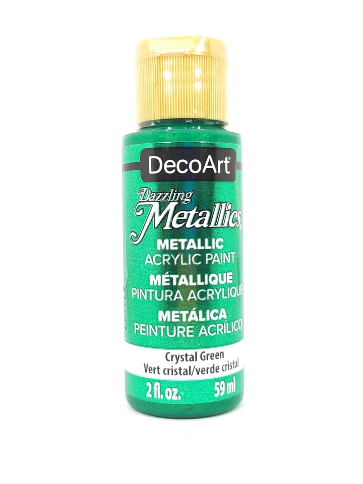 DecoArt Dazzling Metallics Acrylfarbe 59ml DA076 Crystal Green