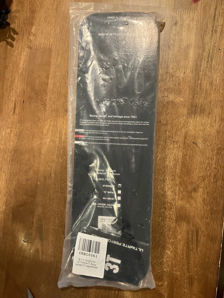 3T TT/Triatlón Aluminio Barra Aero Extensión Recta 22mm Abrazadera - Nuevo Foto 3 de 4