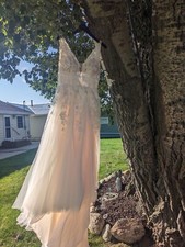 Beautiful Floral Off White Wedding Dress