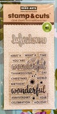 WONDERFUL Stamps Dies Hero Arts time day world year holiday xmas anniversary