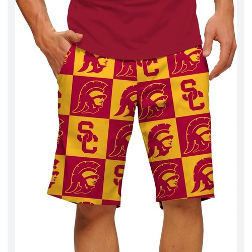 Loudmouth USC Trojans Cardinal Cotton Shorts Men's Size 38 Flat Front - Picture 7 of 8