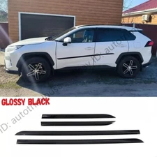 For Toyota RAV4 2019-2024 2025 black outside car door body molding cover trim