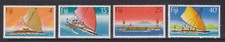 (F264-77) 1977 Fiji set of 4stamps canoes MNG (CA)