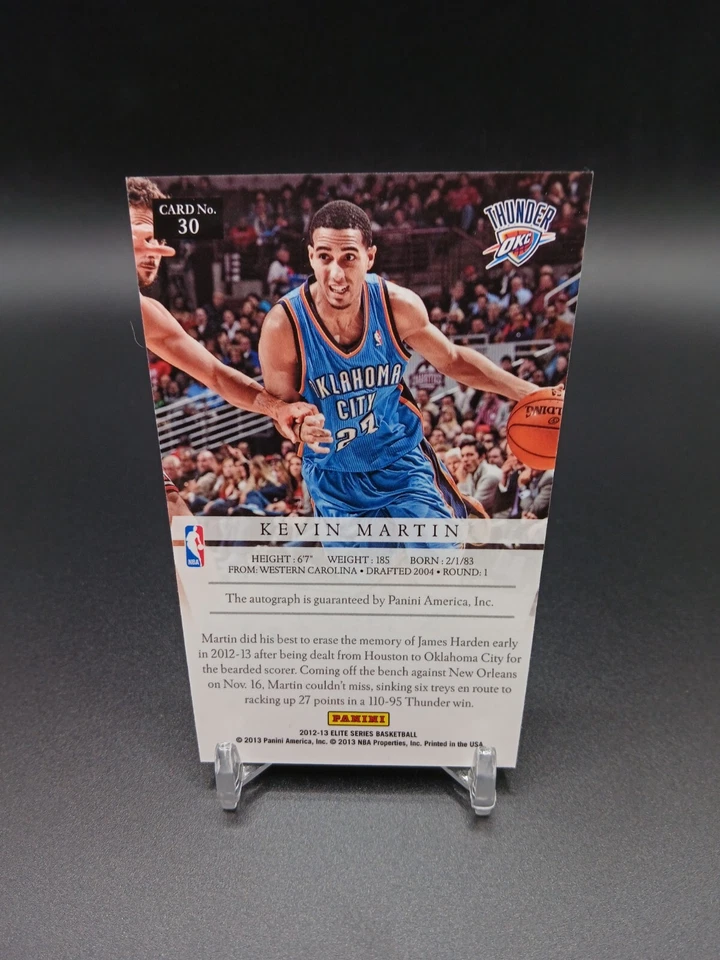 Panini Elite Series Kevin Martin Status 2012-13/23 Aspirations/77 troquelado automático Foto 2 de 3