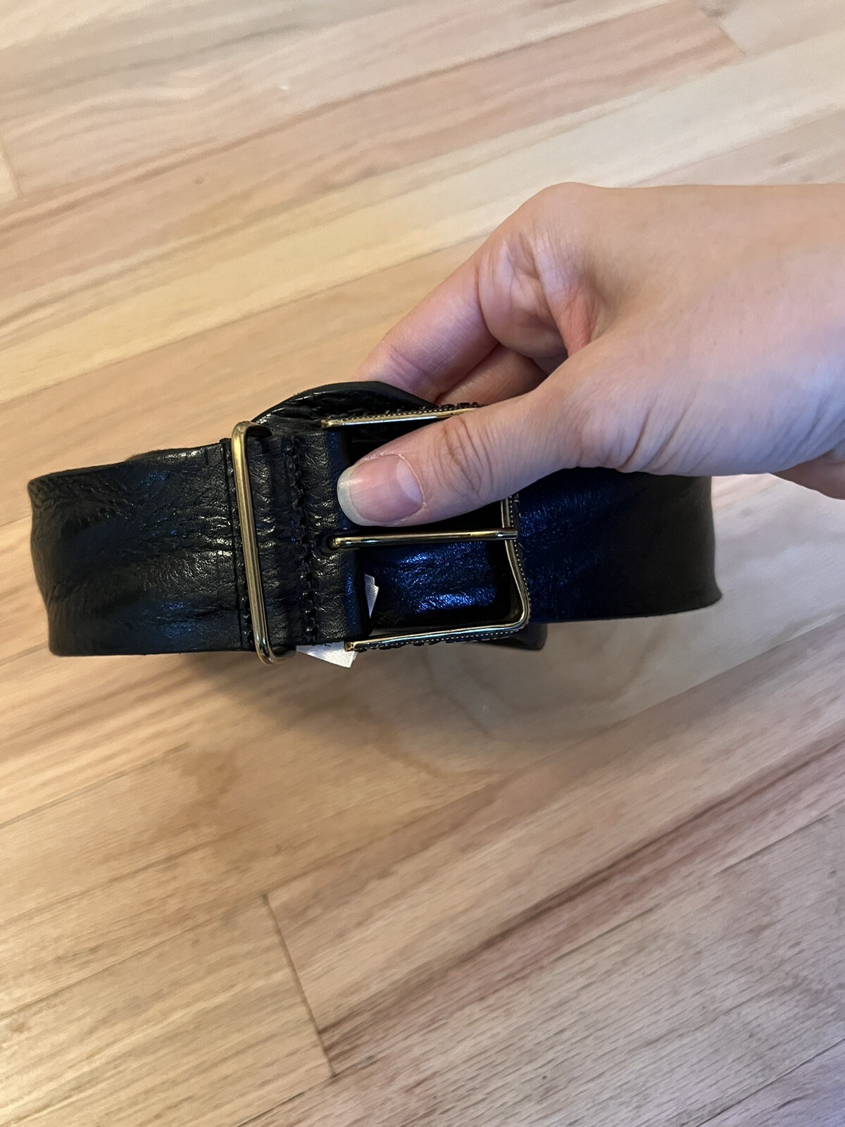 diesel womens belt biferie cow leather gold buckle