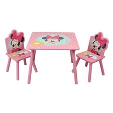 Set Tavolo con 2 Sedie Minnie in Legno