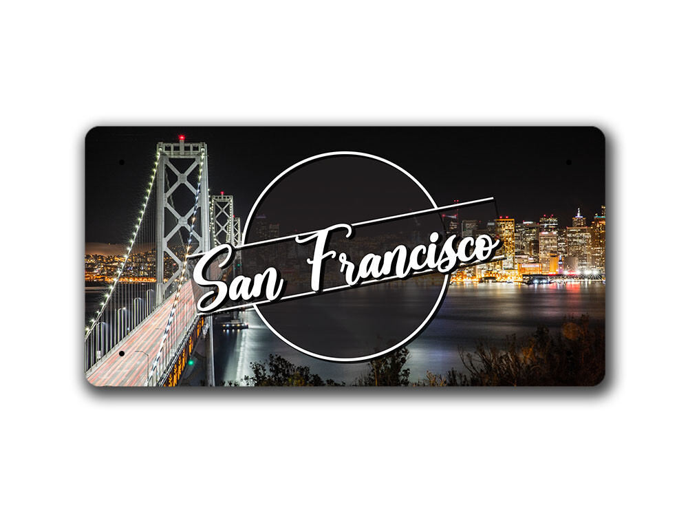 San Francisco Night Landscape - USA - Metal Sign