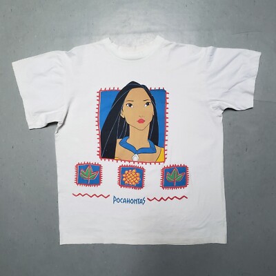 90s DISNEY POCAHONTAS T-Shirt Vtg Single Stitch Tee Sz XL RARE | eBay