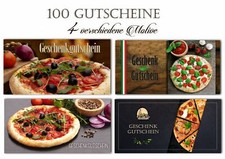 100 x Geschenkgutscheine f&uuml;r Gastronomie Restaurant Pizza Pizzeria Restaurant