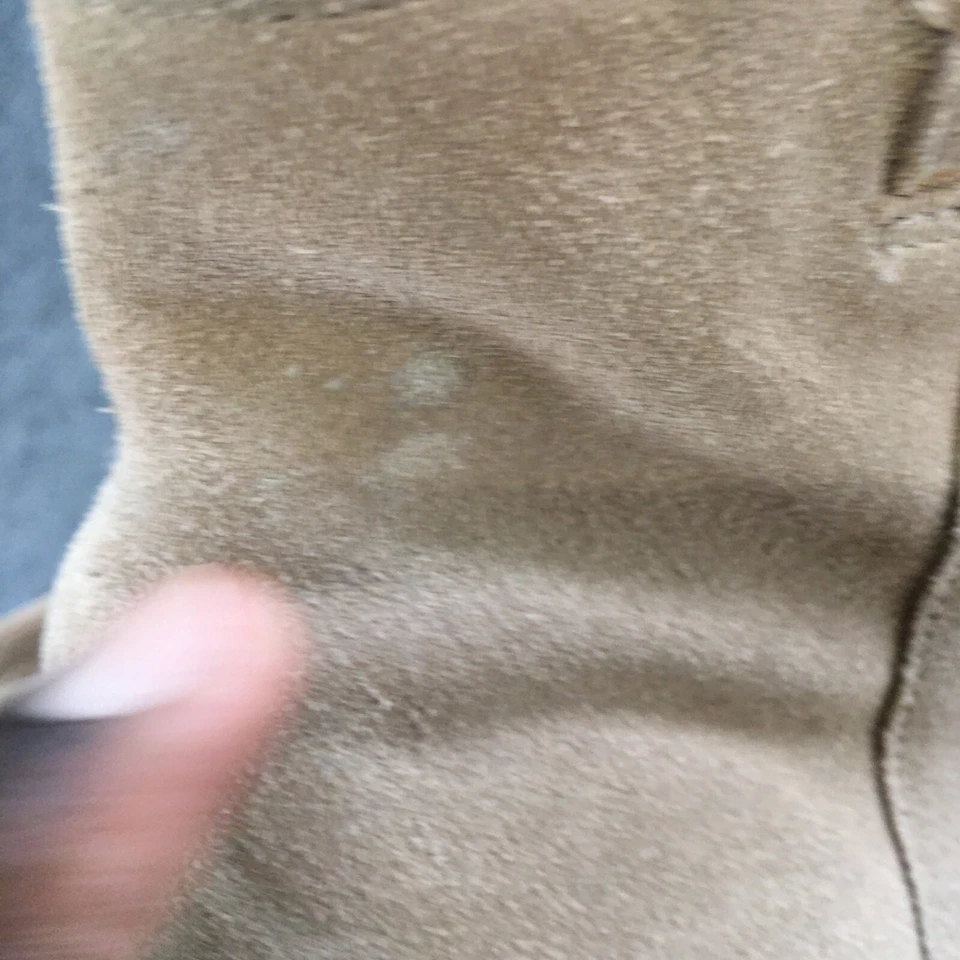 J.Crew Botas Mujer 9 Botines Beige Gamuza Puntera Almendra Cono Tacones Pull On Foto 4 de 4