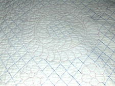 Handstitched quilted handmade bedspread 75"" x 75"