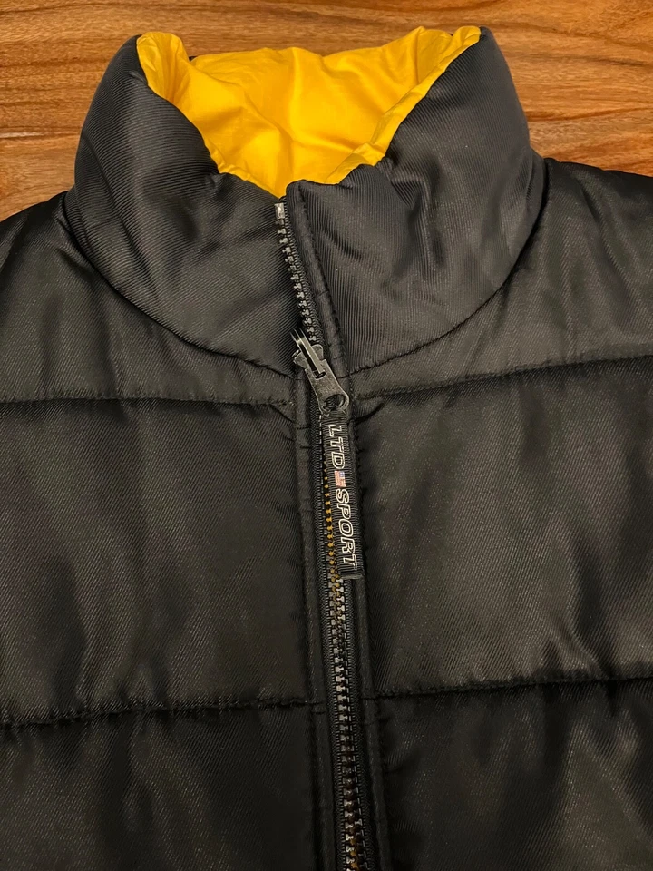 Chaleco acolchado reversible Limited America unisex adulto talla S amarillo liso Foto 3 de 4