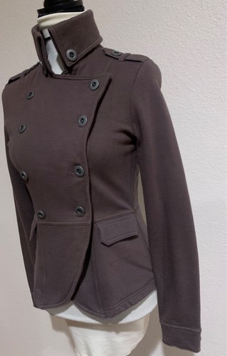 CONVERSE ONE STAR Womens Size S Military Style Jacket Blazer Buttons Pocket Look - Foto 3 di 22