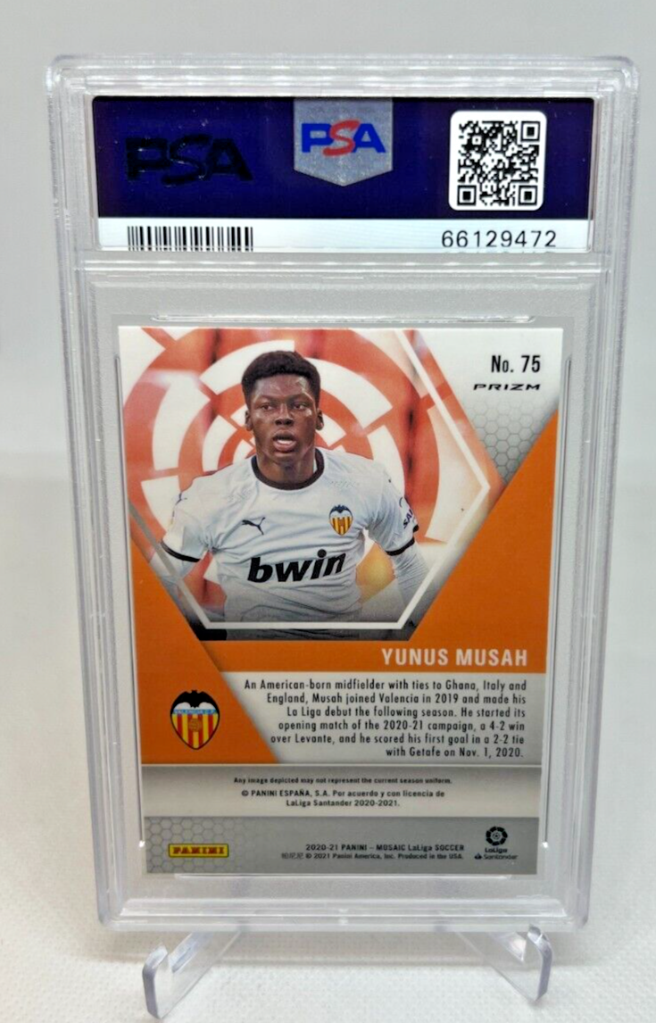 PSA 10 - 2020-21 Panini Mosaic La Liga YUNUS MUSAH RC Red Mosaic