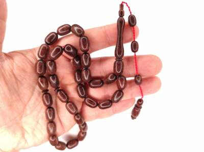 XL Tamarinde Holz Gebetsperlen Demirhindi Usta isi Tesbih Tasbih Misbaha Eid 934