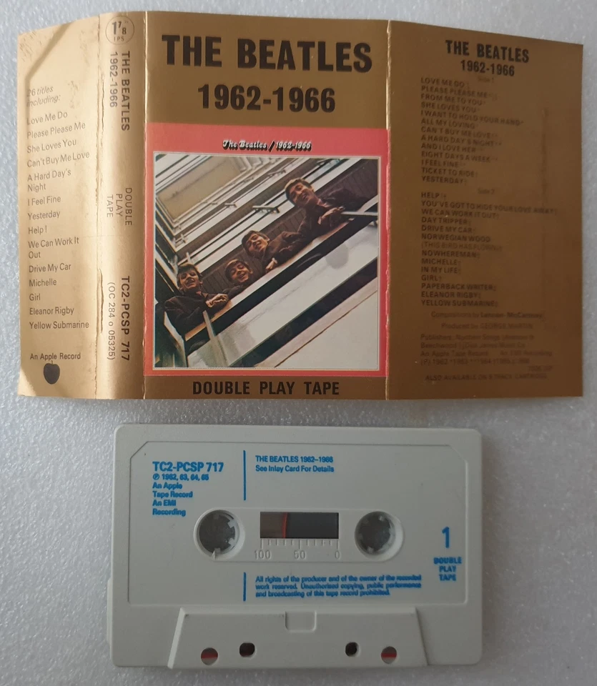 TWO BEATLES DOUBLE PLAY CASSETTES 1962-1966 & 1967-1970 WITH GOLD INLAYS - Image 3 of 4