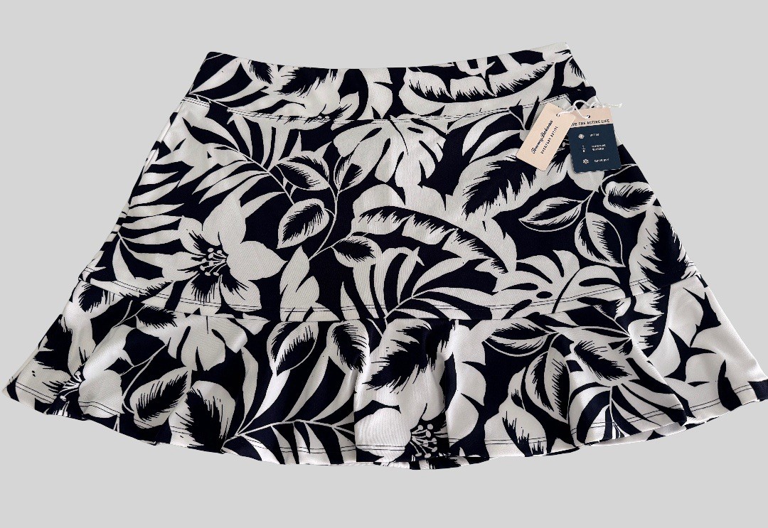 Tennis Skort Skirt Xs S M L Xl Navy Blue White Upf E3
