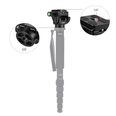 Andoer M-12 Monopod Tilt Head Panoramic Head Telephoto Bird Watching With N5T5