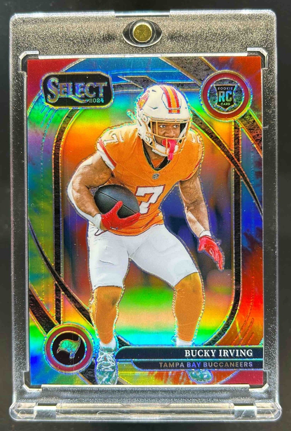 2024 Select Bucky Irving Club RC Tie-Dye Prizm Rookie #21/25 Buccaneers