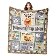 Gifts for Women Blankets 60''x50''s Mom Gifts, Gift fors Dog Pomeranian 60"x50"