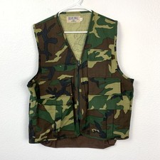 Blue Bill RedHead Camo Hunting Fishing Vest Men's Large Multi-Pocket Outdoor