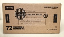Tully's Coffee Hawaiian Blend Keurig K-Cup Pods Medium Roast 72 Pod Case 01/2027