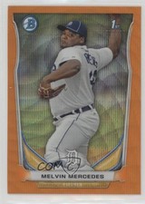 2014 Bowman Prospects Chrome Retail Orange Wave Refractor Melvin Mercedes 8k4