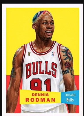 Topps NBA Living Set DENNIS RODMAN 18 Background Variation CHICAGO BULLS RARE SP