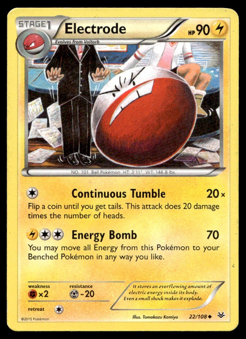 Electrode 22/108 Pokemon Card Raging Skies Uncommon 90 HP Lightly Played U10