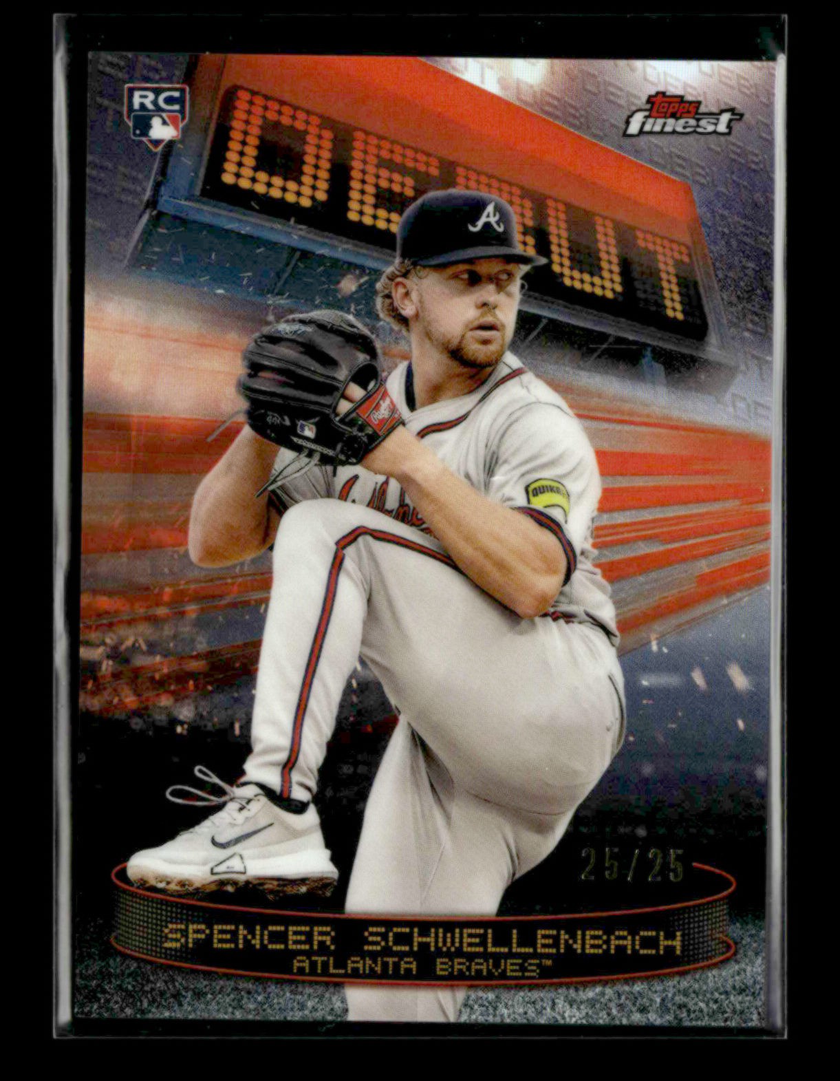 Spencer Schwellenbach RC 2025 Topps Finest Baseball Debut Orange 25/25 [xlz30