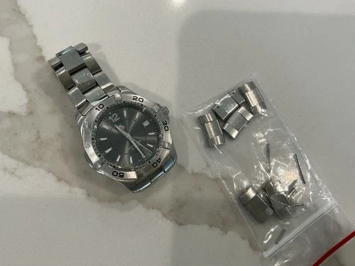 Tag Heuer WAF1113.BA0801 Mens Aquaracer Series Quartz Watch Blue Silver