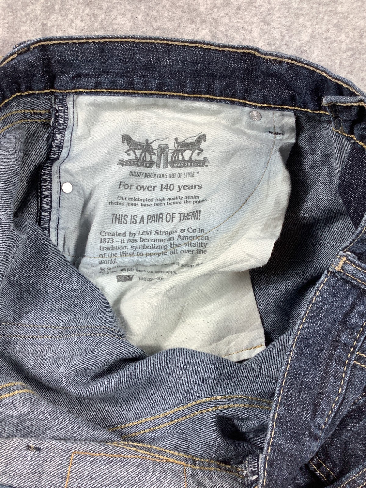 Levi's 559 Jeans Dark Blue Relaxed Straight W40 L32 Sku 186 image 4