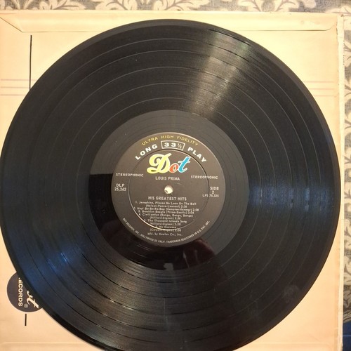 LOUIS PRIMA "HIS GREATEST HITS" USA VINYL LP 1960 - Picture 4 of 4