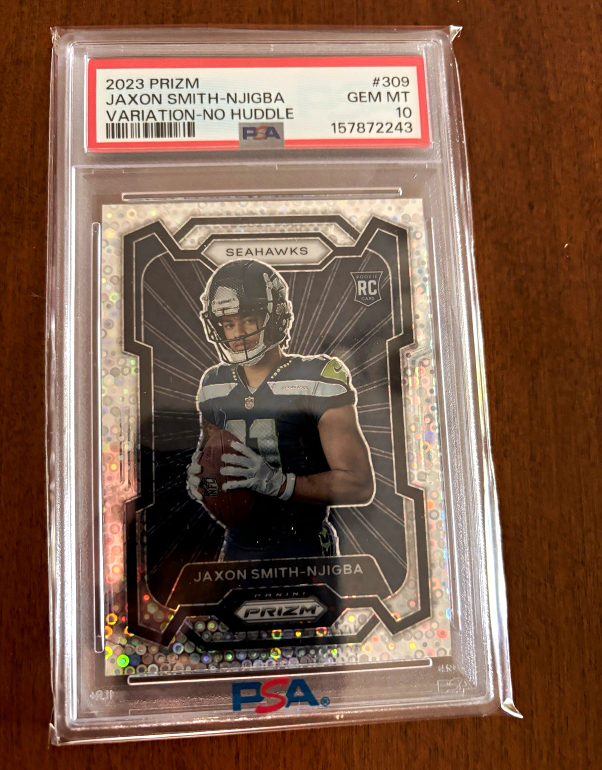 Jaxon Smith-Njigba Panini Prizm #309 Variation No Huddle
