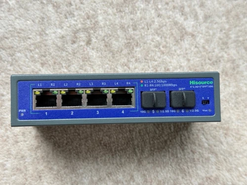 6 Port 2.5G Smart Web Managed Switch 4 x 2.5G Base T Ports 2 x 10G SFP Slots