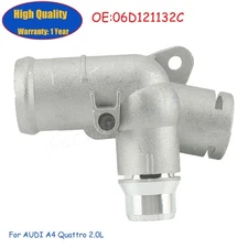 Engine Coolant Flange Water Pipe For AUDI A4 Quattro 2.0L 06D121133A 06D121132C