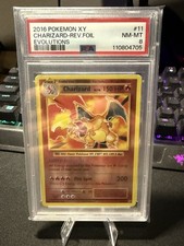 Charizard 11/108 Evolutions Reverse Holo, Near Mint/Mint PSA 8
