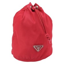 PRADA Pouch Nylon Red Auth bs33245