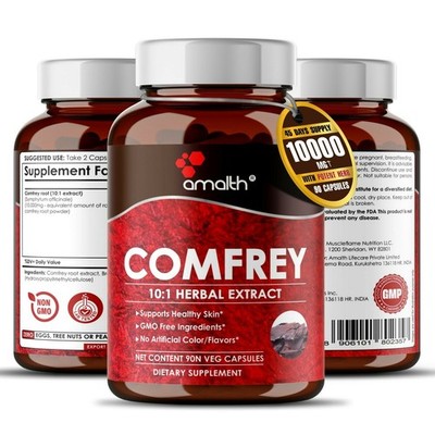 Beinwellwurzelextrakt Symphytum Officinale Gesunde Haut 10000 mg 90 Kapseln