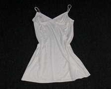 Victoria Secret White Vintage Heart Tag Slip Dress Satin Nightgown Large L