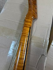 22 Fret AAAAA Roasted Flame Maple T-Style Electric Guitar Neck for Guitar Part
