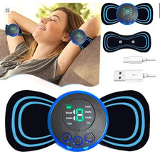 8 Modes Mini Electric Neck Massager Back Full Body Stimulator Pain Relief Device