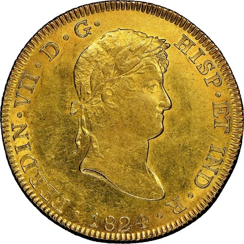 1824 G Peru 8 escudos Cuzco gold NGC XF45 Rare