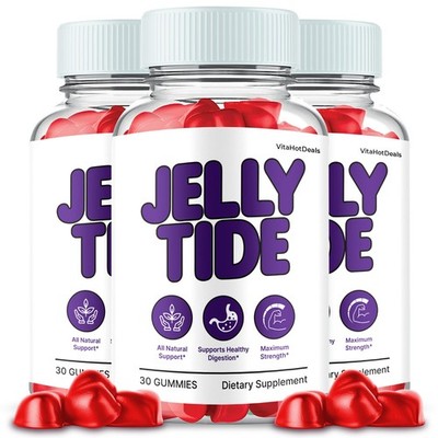 Jelly Tide Gummies, Max Strength Jelly Tide All Natural Supplement (3 pack)