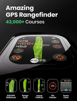 MILESEEY GenePro G1 GPS Golf Rangefinder 1300Y Touchscreen Slope