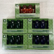 5 Holiday Time 4 Packs C9 Red Blue Green Christmas Light 20 Replacement Bulbs