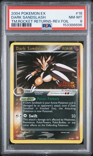 Dark Sandslash graded PSA 8 for sale on eBay